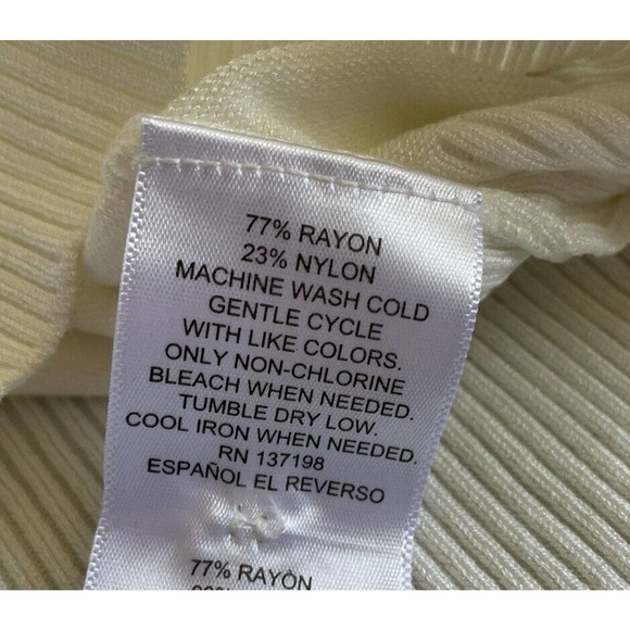 Danielle Bernstein Womens L Sweater White Cardigan Crop Knit NWT P1 - Picture 10 of 10